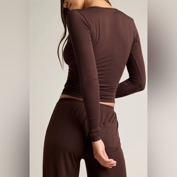 NEGATIVE UNDERWEAR WHIPPED HENLEY IN ESPRESSO - Picture 6 of 7